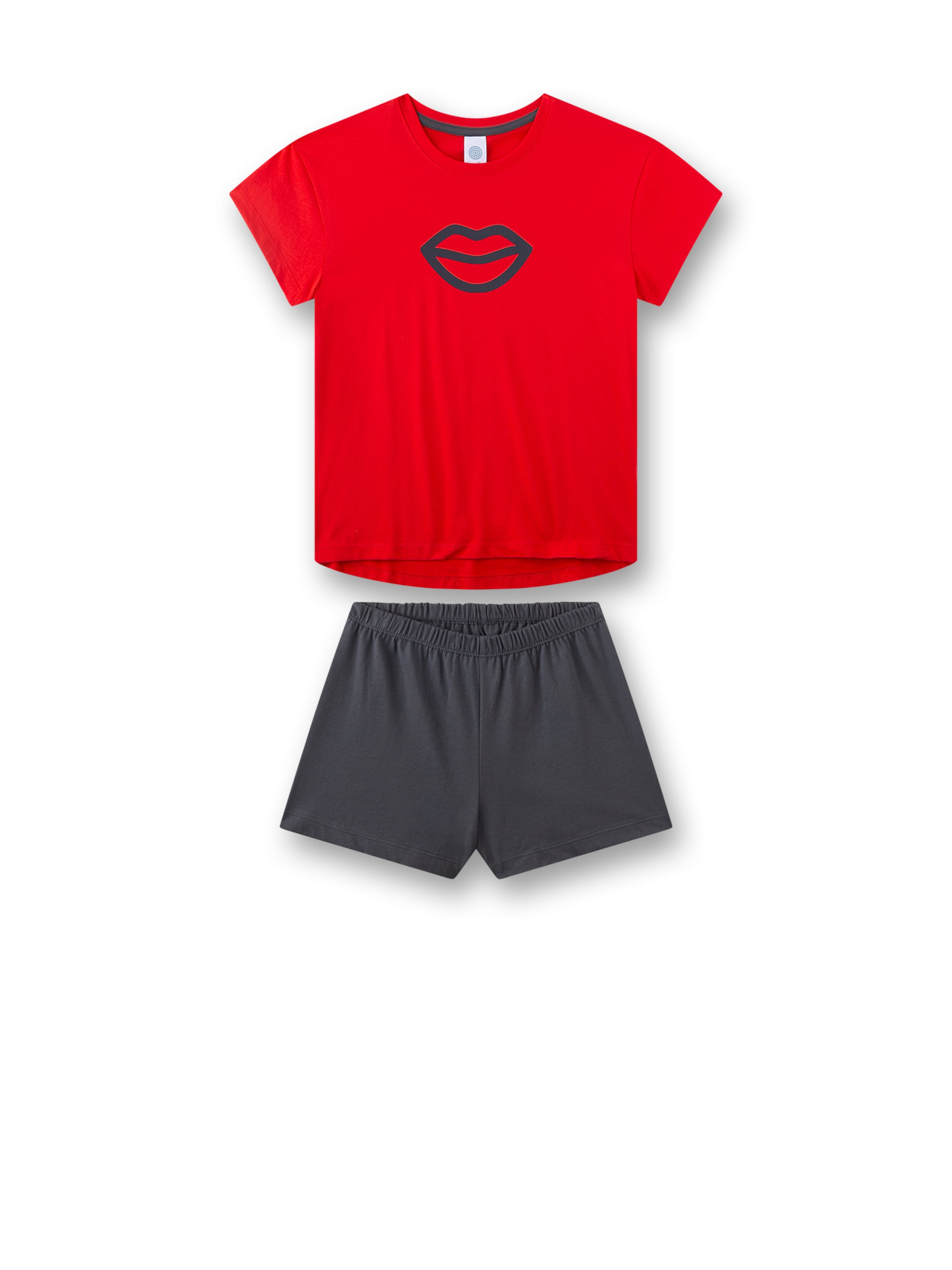 Sanetta - Pijama 'Lippe' en rojo: frente