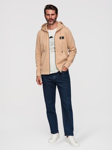 Ombre Sweat jacket in Beige
