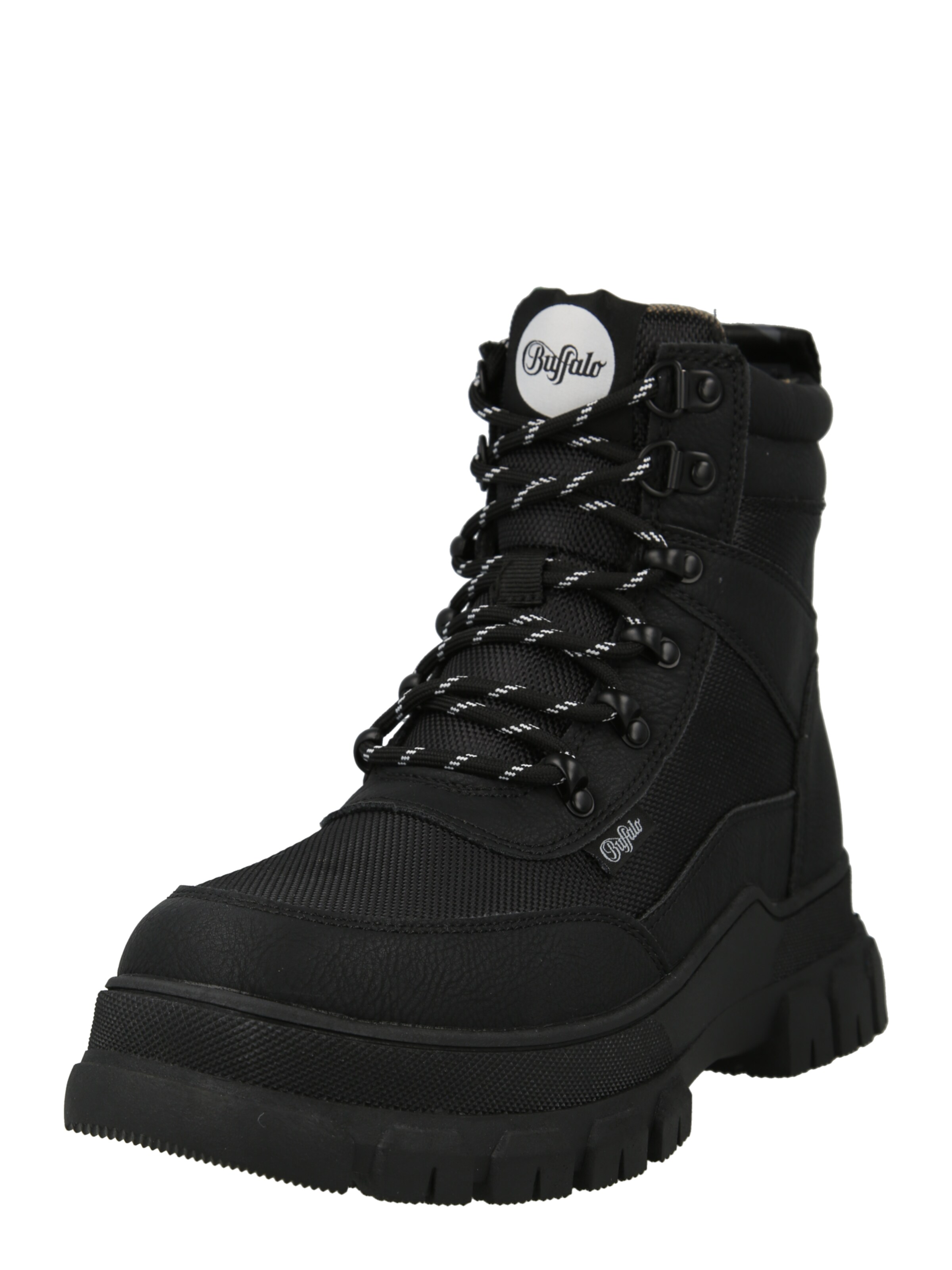 BUFFALO Schnürstiefelette 'Nova' in Schwarz: Vorderseite