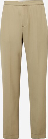 Won Hundred Regular Trousers with creases 'Simon' in Green: front