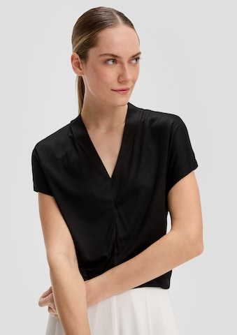 s.Oliver BLACK LABEL Bluse in Schwarz: predná strana