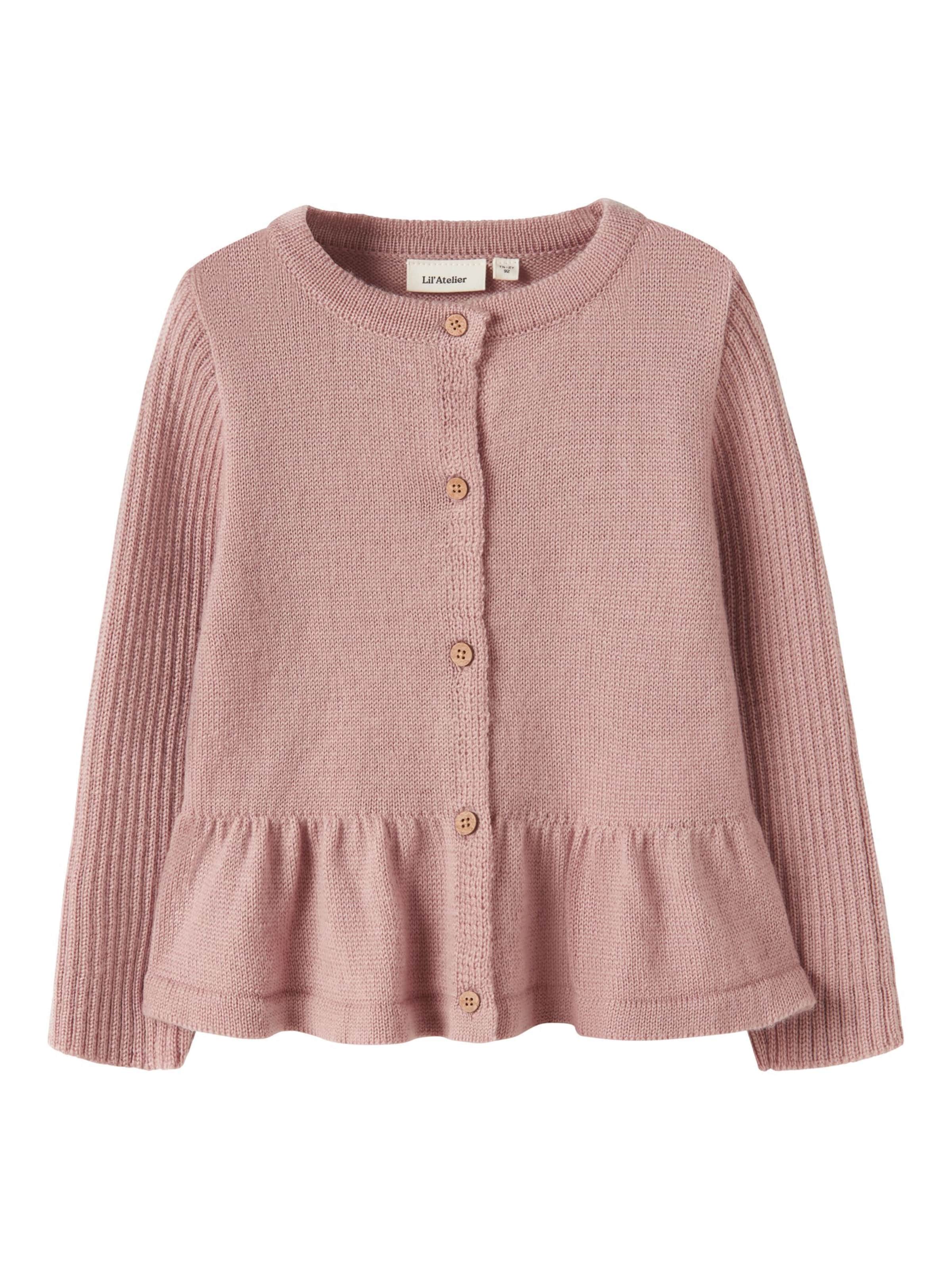 Lil'Atelier Cardigan i pink: forside