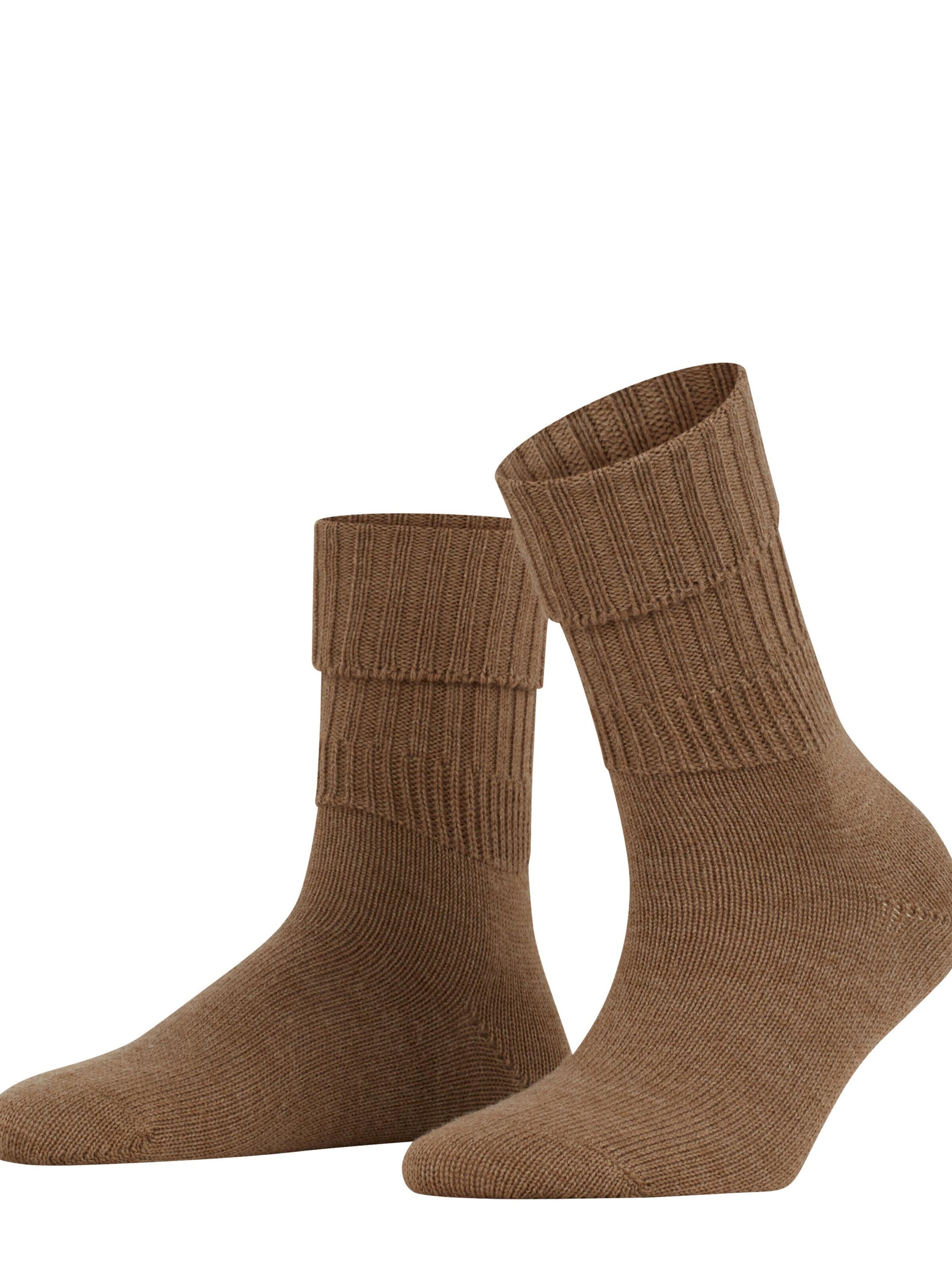 FALKE Socks 'Striggings Rib' in Brown: front