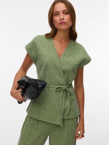 VERO MODA Gilet 'AWChanel' in Groen: voorkant