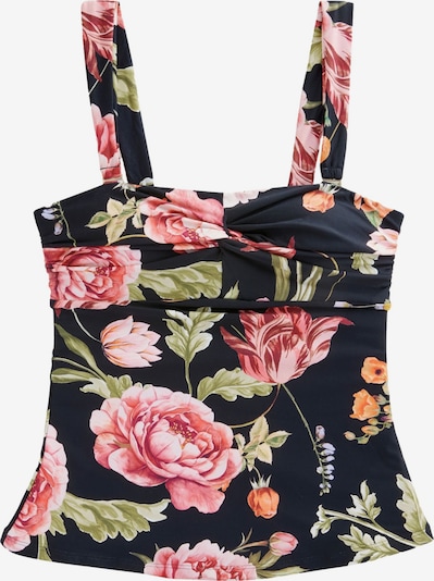 Tankinio viršutinė dalis iš Next, spalva – alyvuogių spalva / mandarinų spalva / ryškiai rožinė spalva / juoda, Prekių apžvalga