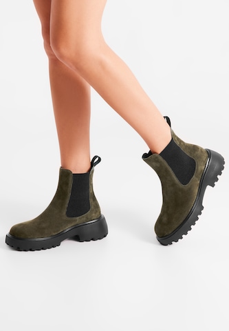 WODEN Chelsea boots ' Aya S ' in Green: front