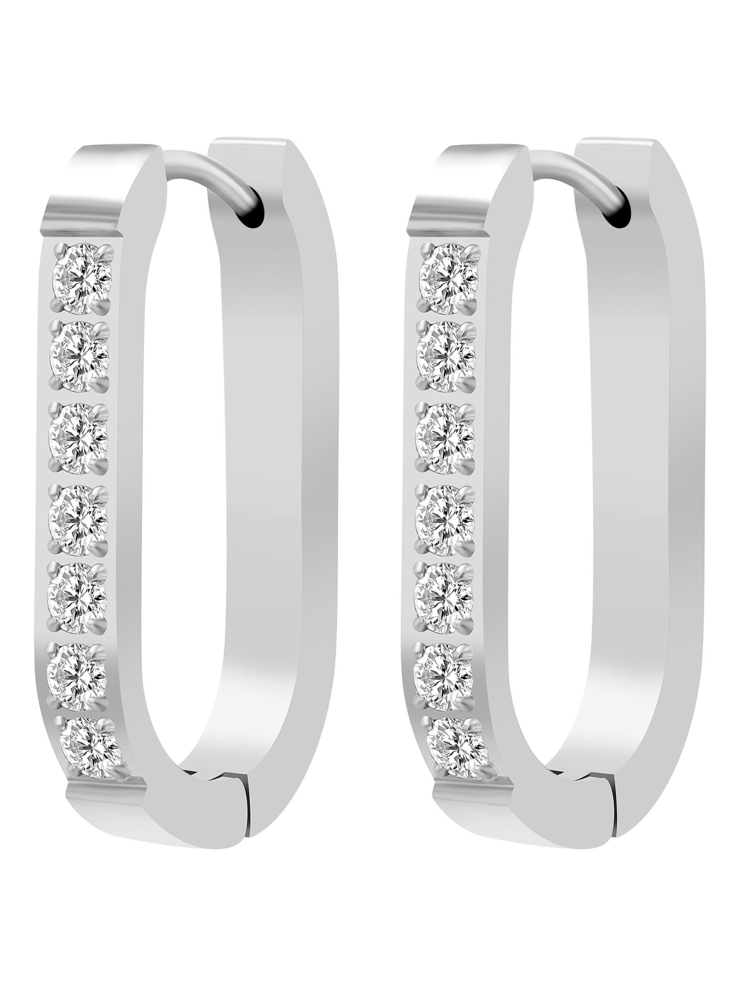 Akzent Earrings 'Zaria, langlebig' in Silver: front