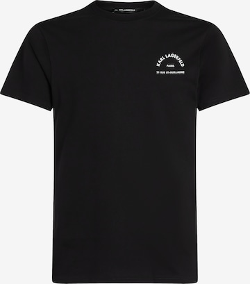 juoda Karl Lagerfeld Marškinėliai 'Rue St-Guillaume': priekis