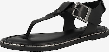 s.Oliver T-Bar Sandals in Black: front