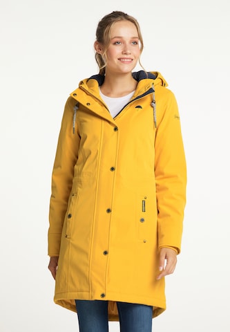 Schmuddelwedda Winter Coat in Yellow: front
