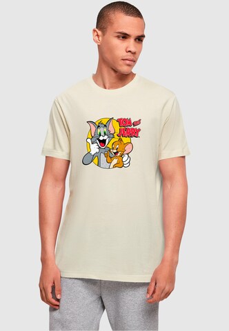 T-Shirt 'Tom and Jerry - Thumbs up' ABSOLUTE CULT en beige : devant