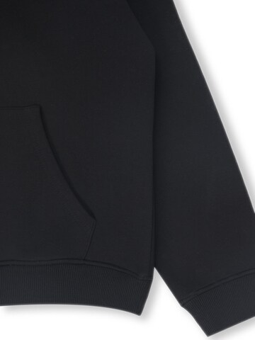 Ossy Homer Sweatshirt 'Temel Büyük Boy Kapüşonlu - 3-Faden, innen angeraut, mit Fleece' in Schwarz