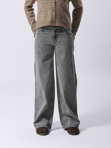 Wide leg Jeans 'NLFKIZZA' di LMTD in grigio: frontale