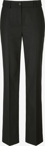 Regular Pantalon à plis Fadenmeister Berlin en noir : devant