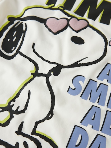 NAME IT Tričko 'NKFDYLANA SNOOPY' – bílá