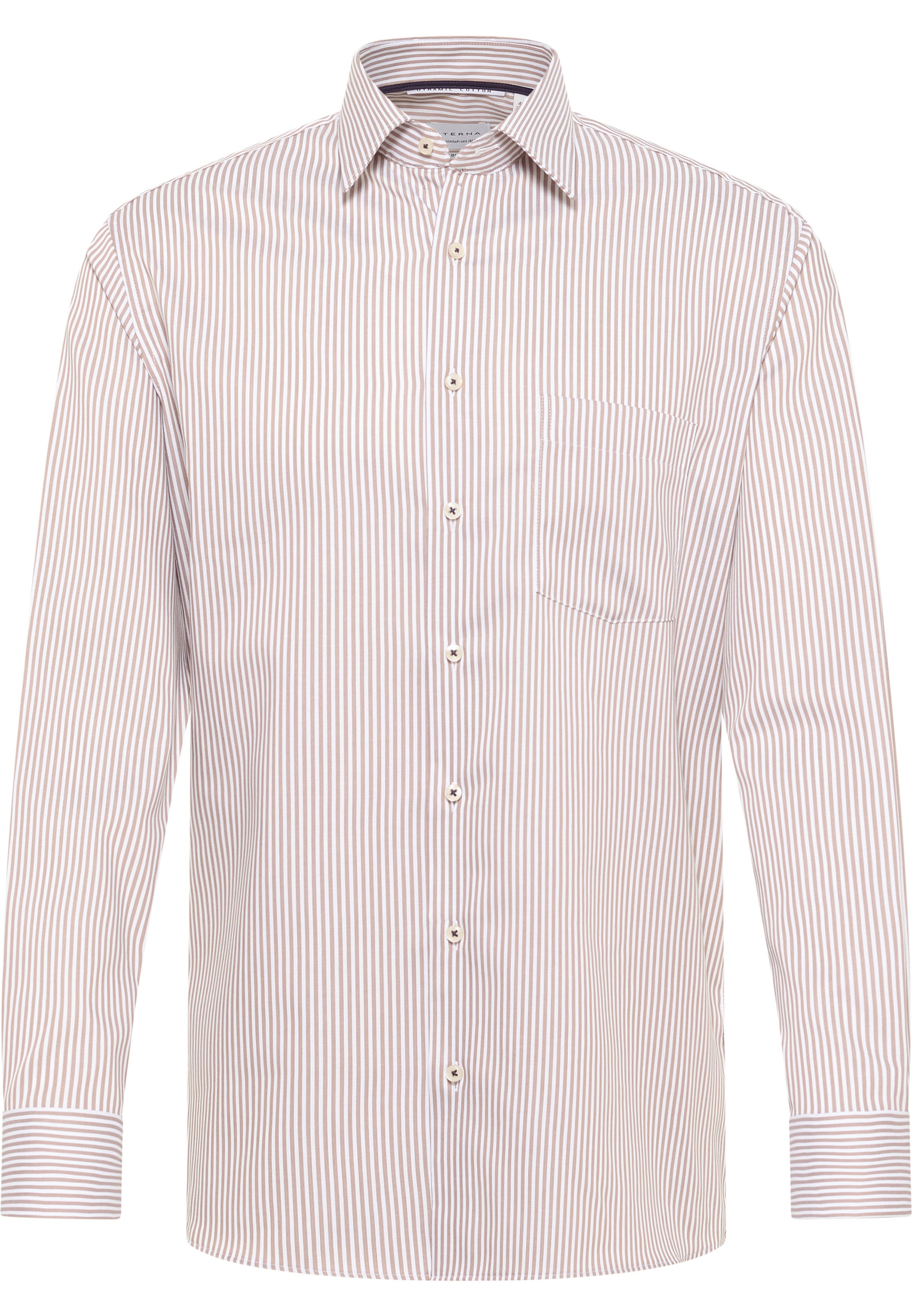 ETERNA Zakelijk overhemd in Beige: voorkant