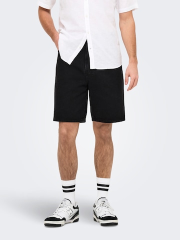 regular Jeans 'ONSFade' di Only & Sons in nero: frontale