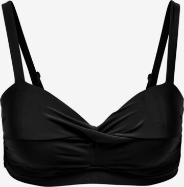 ONLY Carmakoma Bikini Top in Black: front