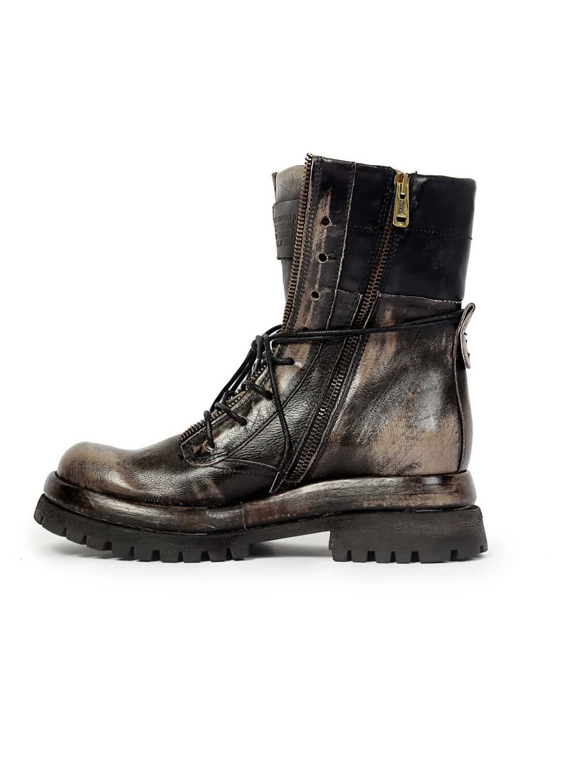 Bottes à lacets 'Delphi' A.S.98 en noir : sur le côté