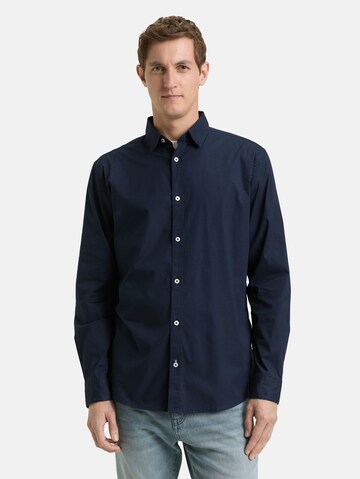 TOM TAILOR Regular Fit Hemd in Blau: Vorderseite