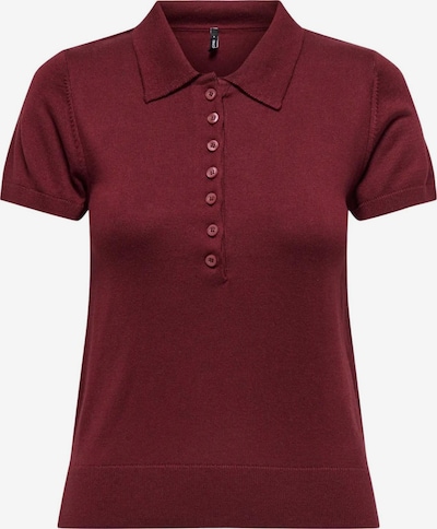 ONLY Shirt 'ONLY ONLCATHERINE SS POLO NECK EX KNT POLO' in M in bordeaux, Produktansicht