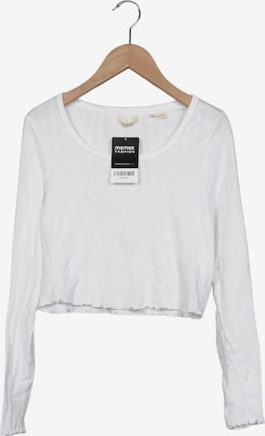 Superdry Langarmshirt L in Weiß: Vorderseite