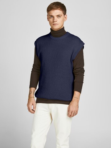 JACK & JONES Sweater Vest 'Ondra' in Blue: front