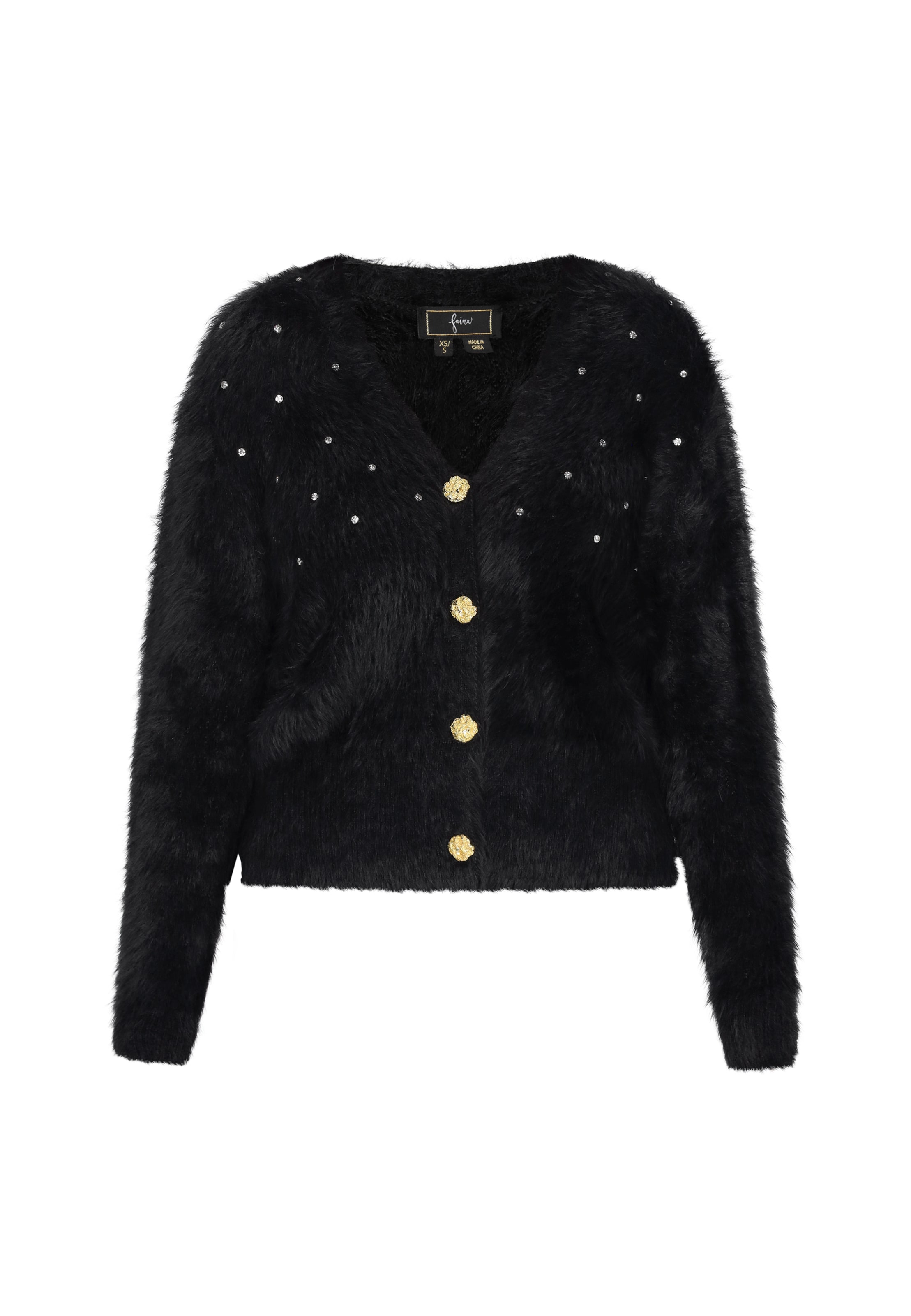 faina Kardigán - fekete: elől