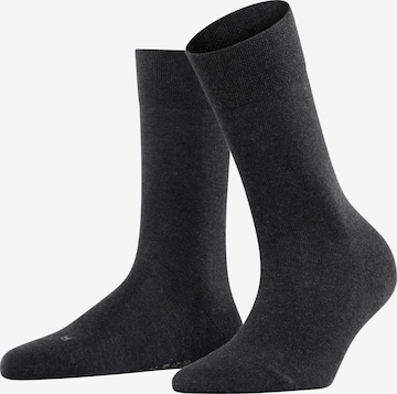 FALKE Socken 'Sensitive London' in Grau: Vorderseite