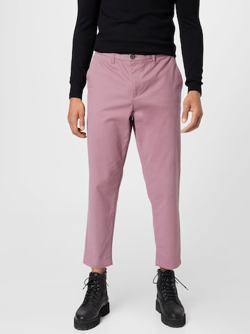 BURTON MENSWEAR LONDON Дънки Tapered Leg Панталон Chino в лилав: отпред