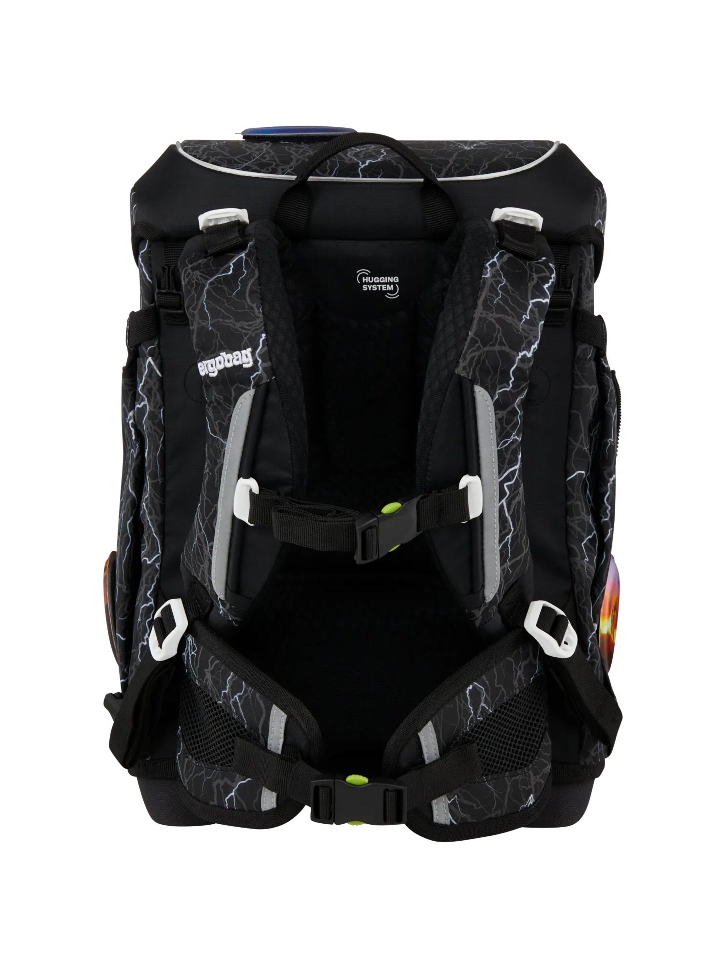 ergobag Backpack 'Schulranzen-Set cubo light Set' in Black