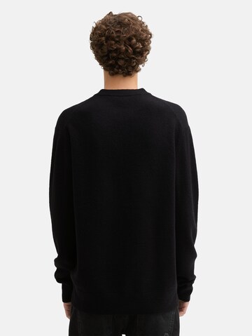 TOM TAILOR DENIM Pullover in Schwarz