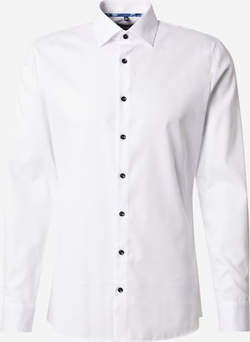 OLYMP - Ajuste estrecho Camisa de negocios en blanco: frente