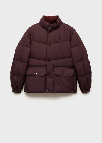 MANGO MAN Winter Jacket 'Anorak' in Red