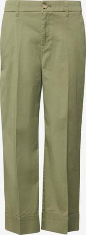 s.Oliver Trousers with creases in Green: front