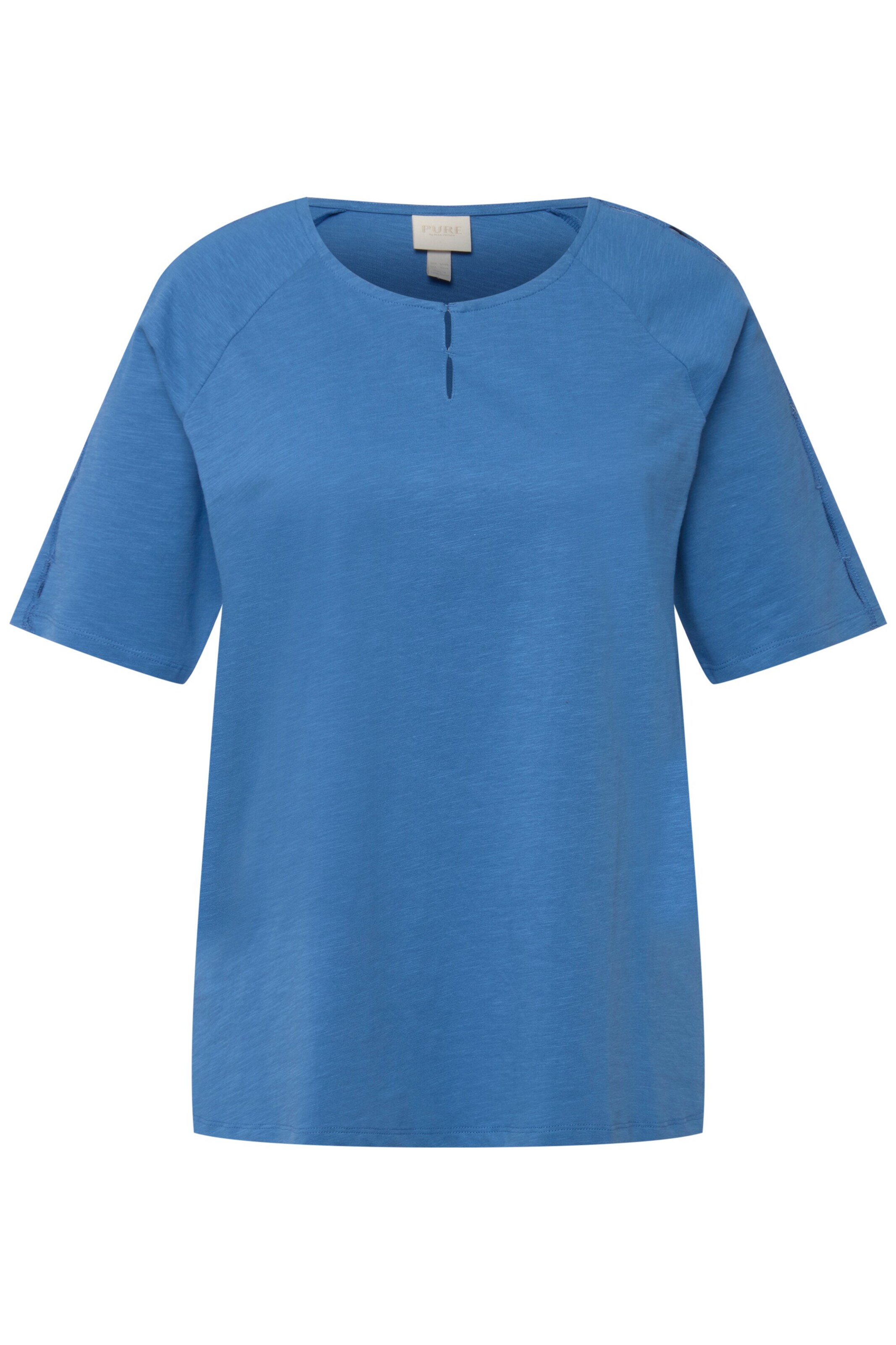 T-shirt Ulla Popken en bleu : devant