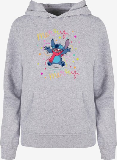 ABSOLUTE CULT Sweatshirt 'Lilo And Stitch - Merry Rainbow' in navy / gelb / graumeliert / pink, Produktansicht