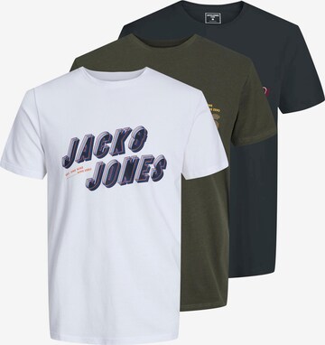 JACK & JONES T-shirt 'FRIDAY' i grön: framsida