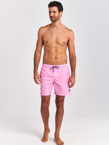 Shorts de bain 'Cockatoo' Shiwi en rose