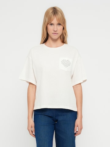 Maglietta 'ONLTERZA' di ONLY in bianco: frontale