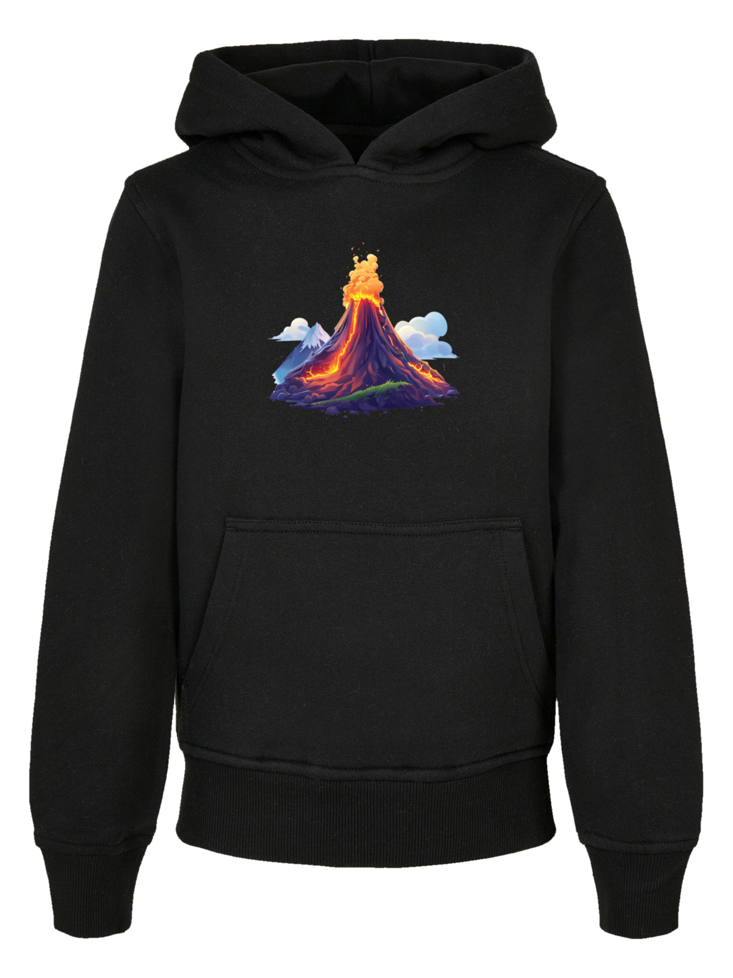 F4NT4STIC Sweatshirt 'Vulkanausbruch' in Zwart: voorkant