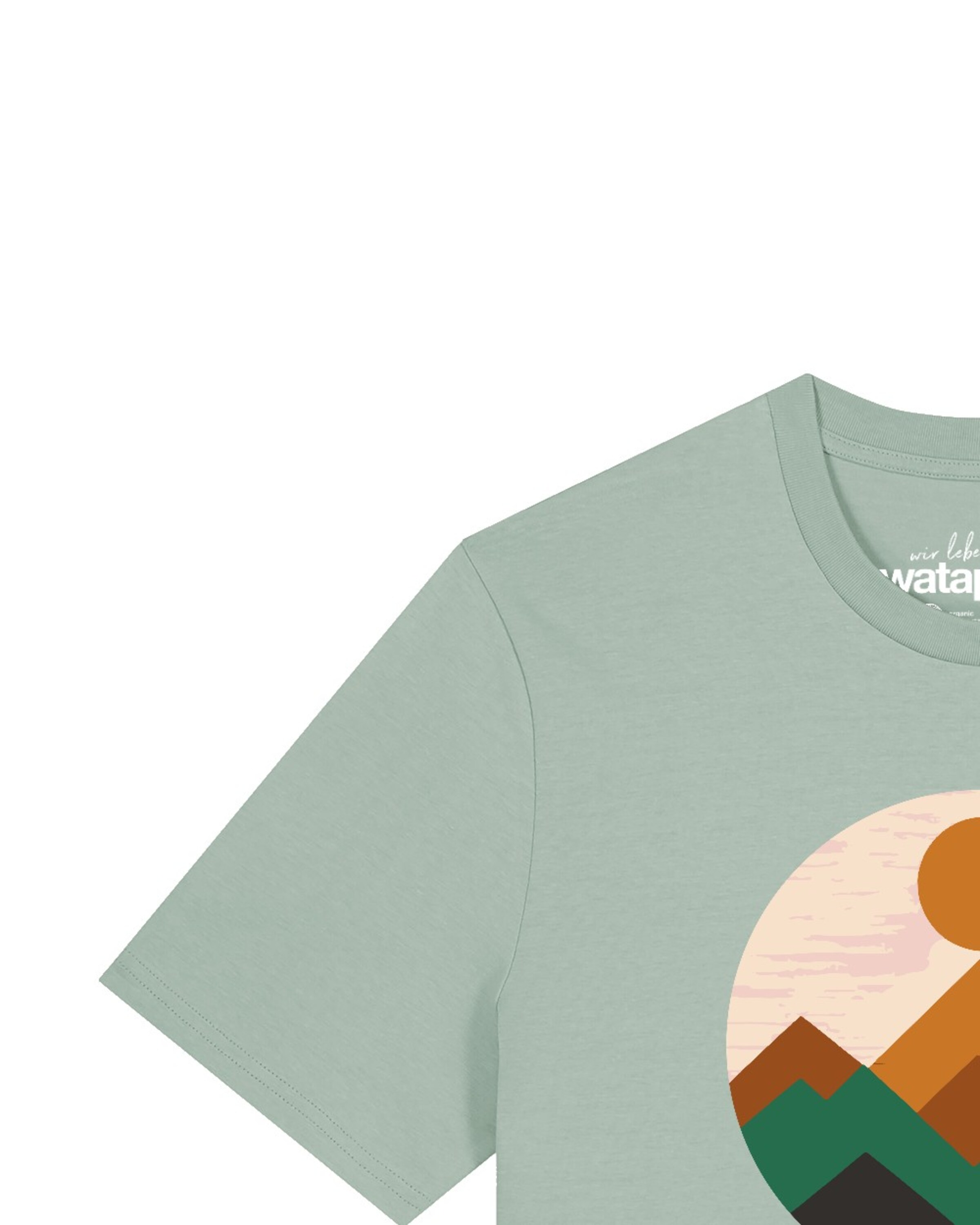 Watapparel Shirt 'Geometric Landscape 2' in Green