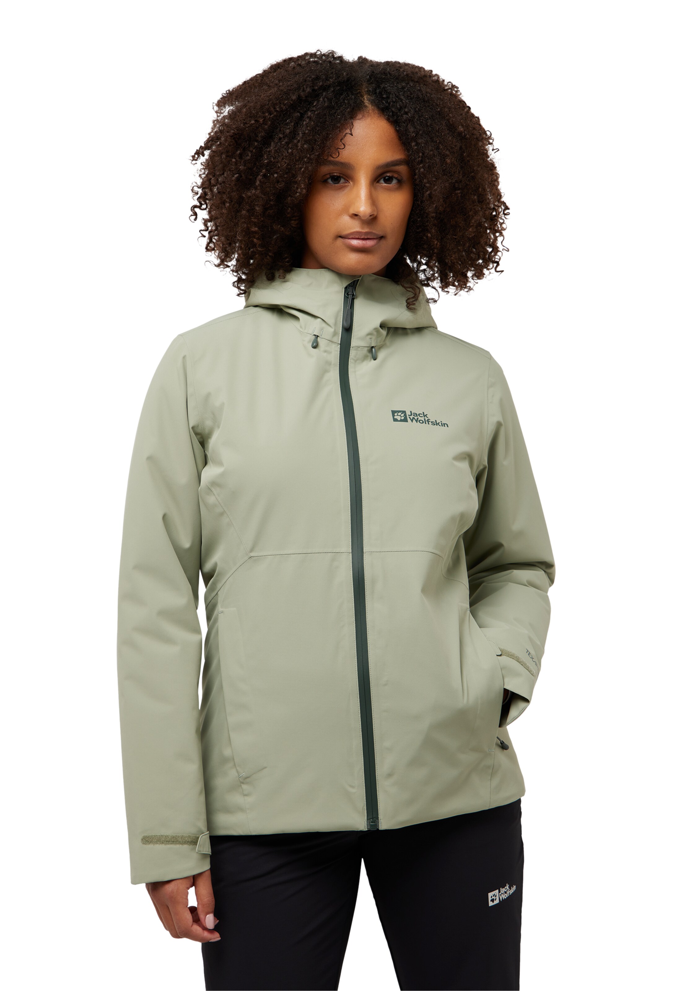 JACK WOLFSKIN Outdoorjacke in Grün: Vorderseite