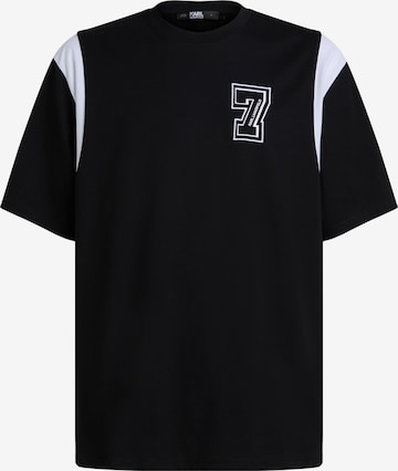 Karl Lagerfeld Shirt 'Varsity' in Black: front