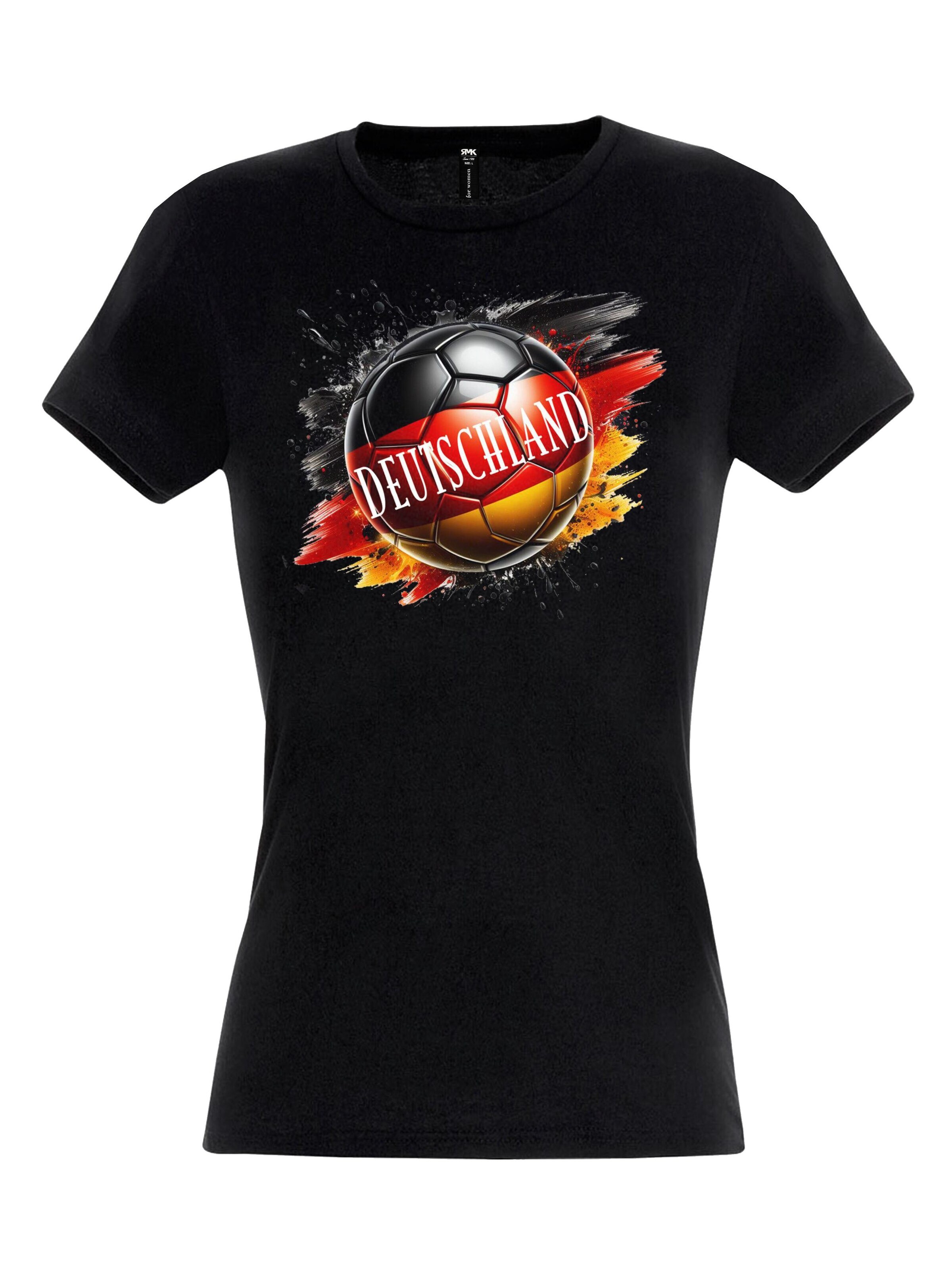 RMK Shirt 'Fußball Deutschland'‌‌ in Schwarz: Vorderseite