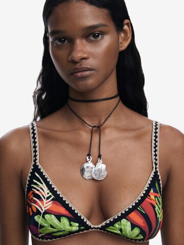 Desigual Triangel Bikinitop in Schwarz: Vorderseite