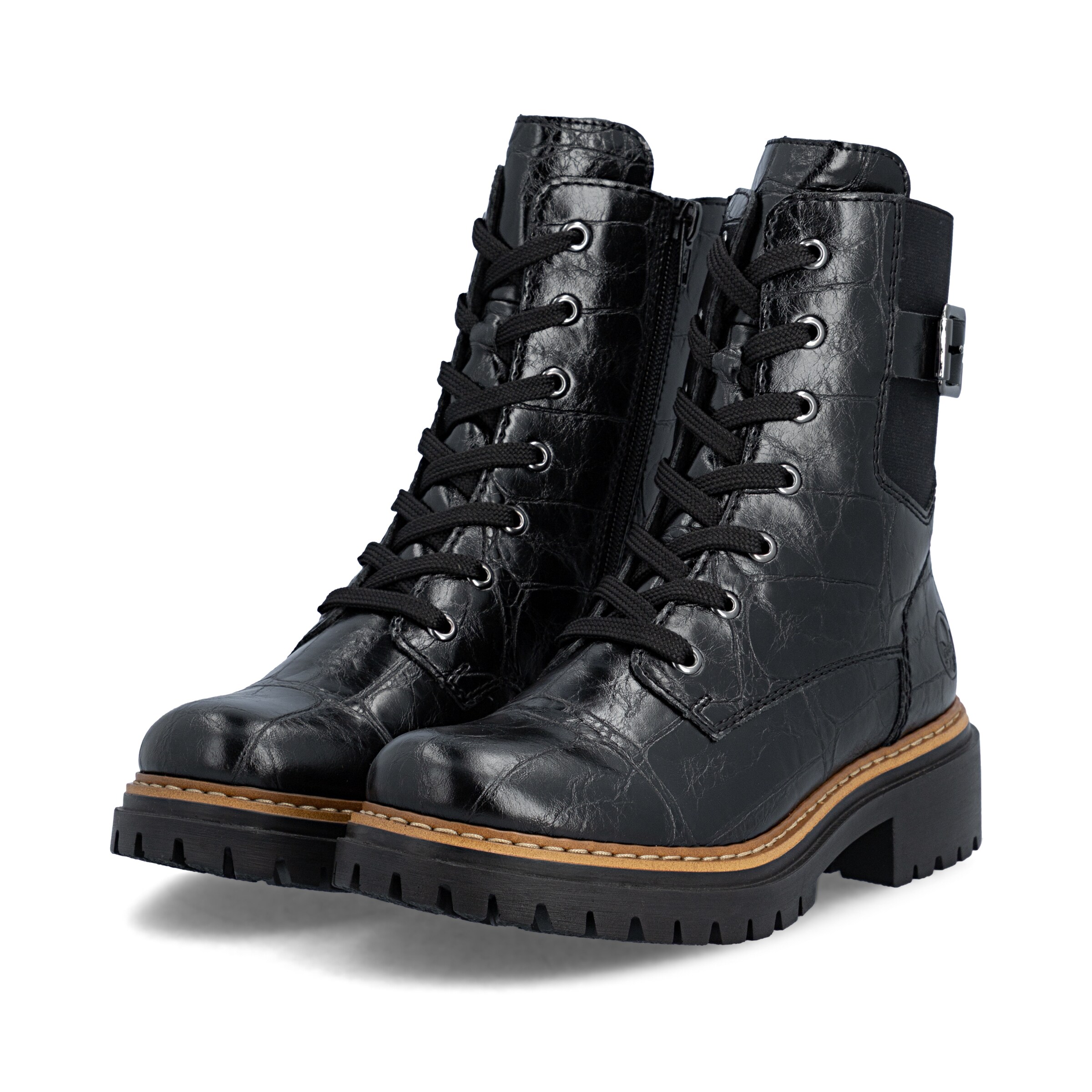Bottes à lacets Rieker en noir