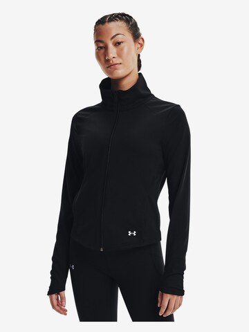 UNDER ARMOUR Sports sweat jacket 'Meridian' in Black