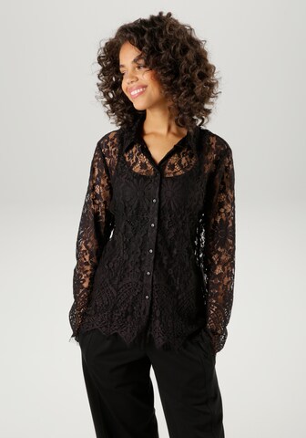 Aniston CASUAL Bluse in Schwarz