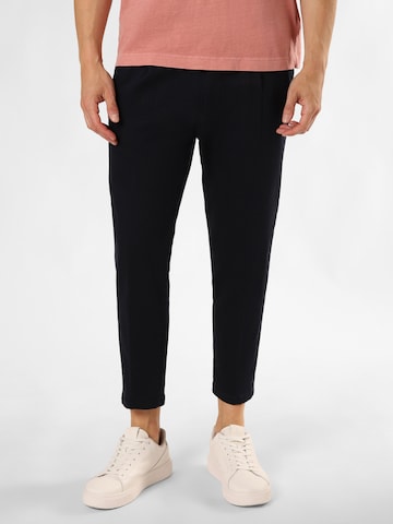 DRYKORN Regular Pleat-Front Pants in Blue: front